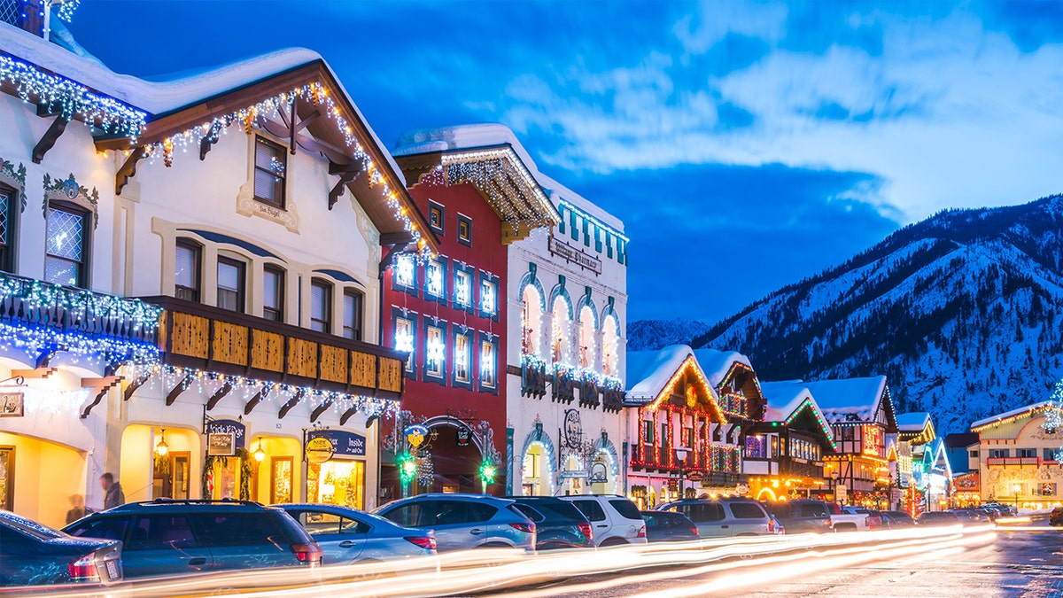 These ten festive towns - like Leavenworth, Washington (pictured here) make for excellent vacation destinations this winter.