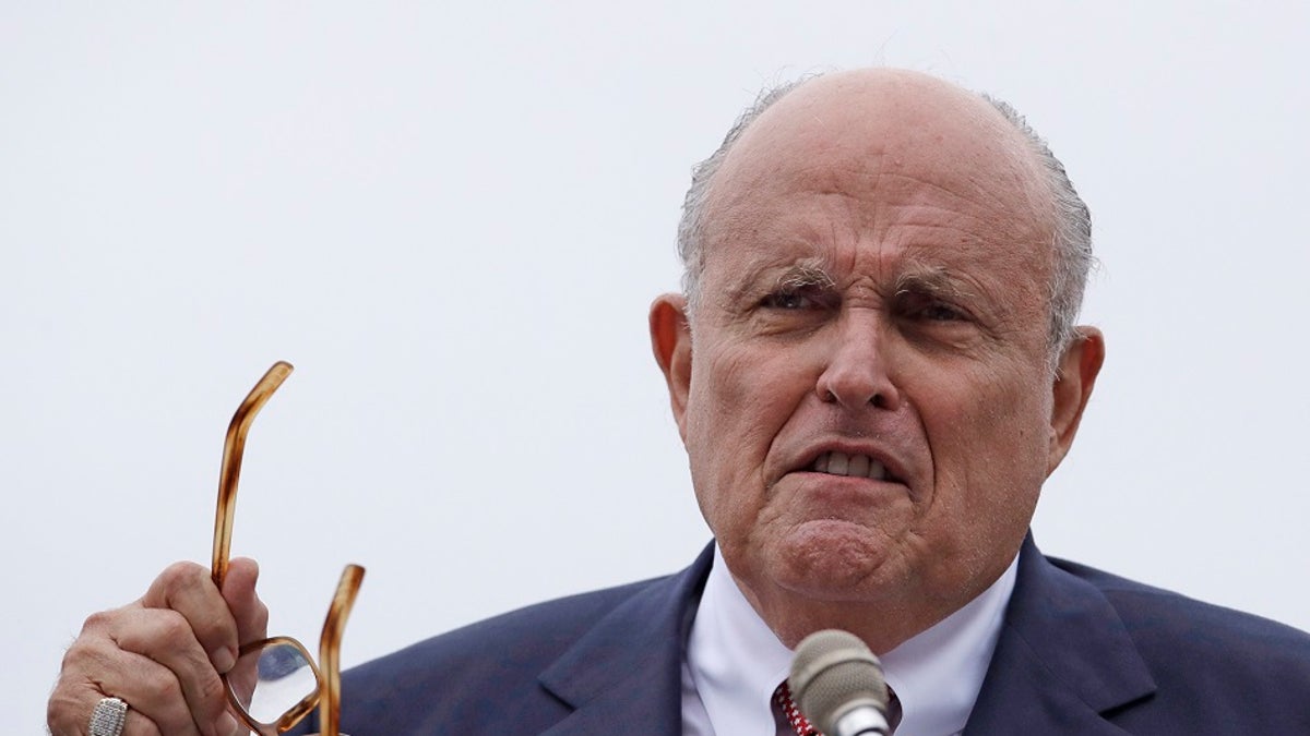 Rudy Giuliani, an attorney for President Donald Trump, speaks in Portsmouth, N.H. (Associated Press)