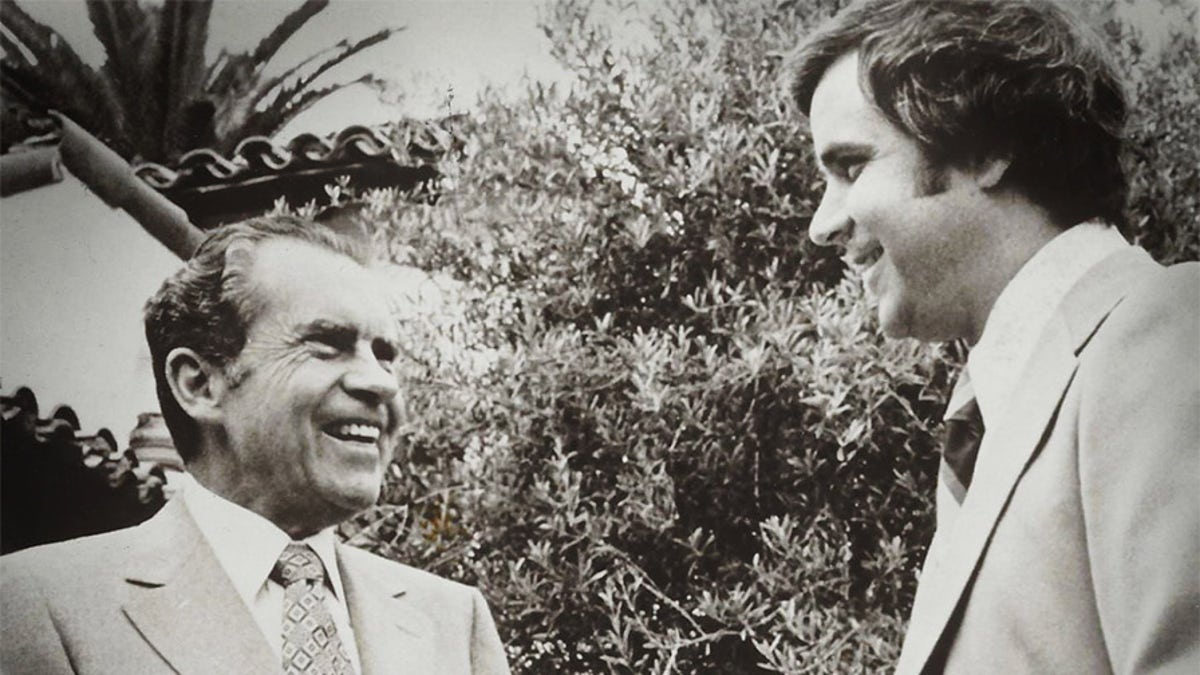 Richard Nixon with Rich Little.