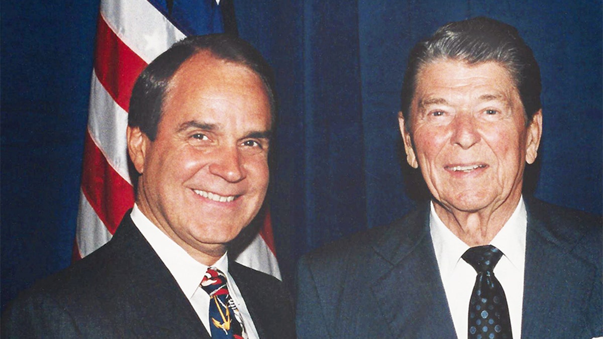 Rich Little with Ronald Reagan. — Courtesy of Rich Little.