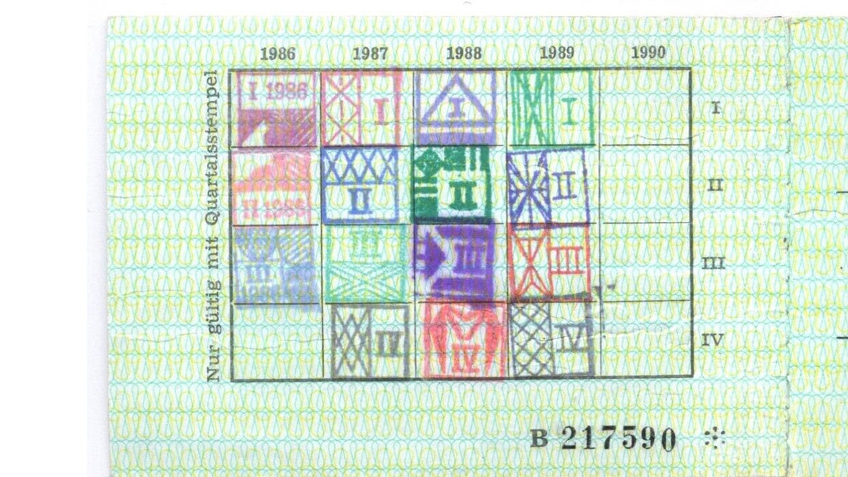 Putin had been using the card until late 1989, stamps show.