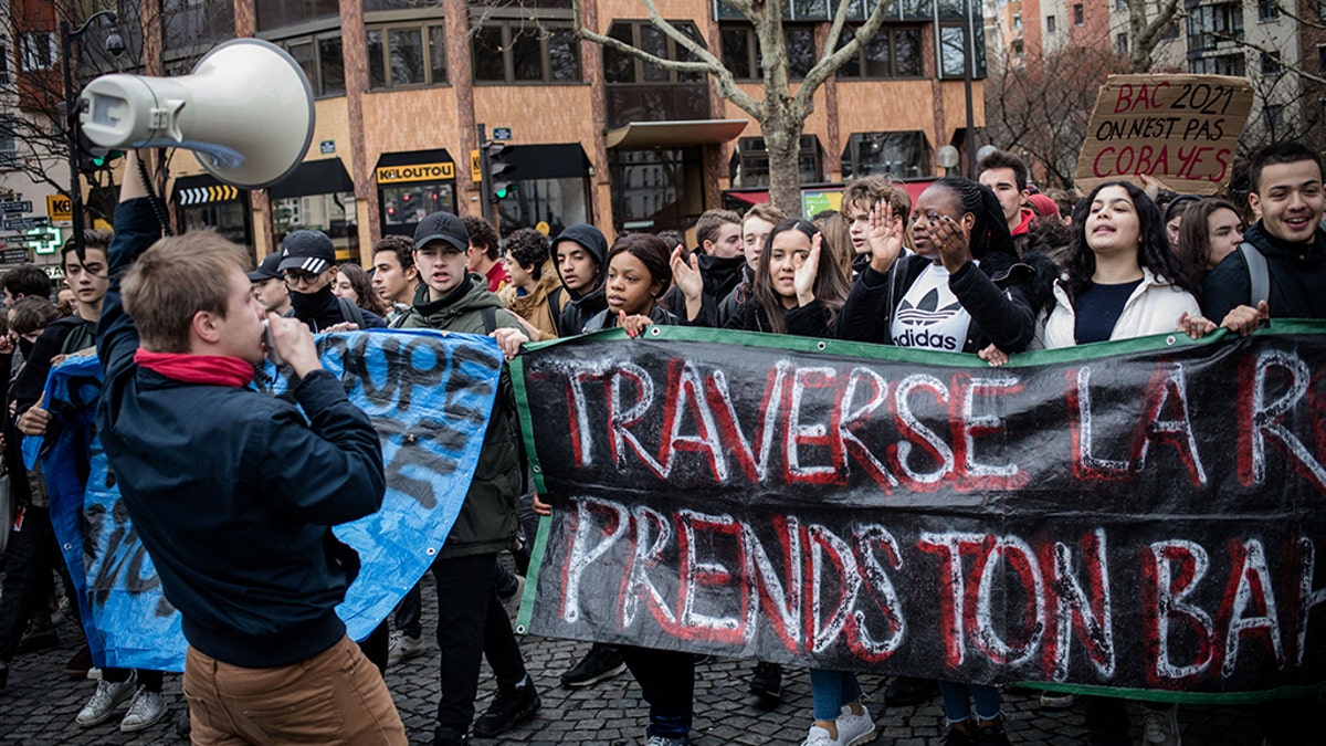 French students take to the streets of Paris on Friday furious at the treatment of high schoolers at the hands of police