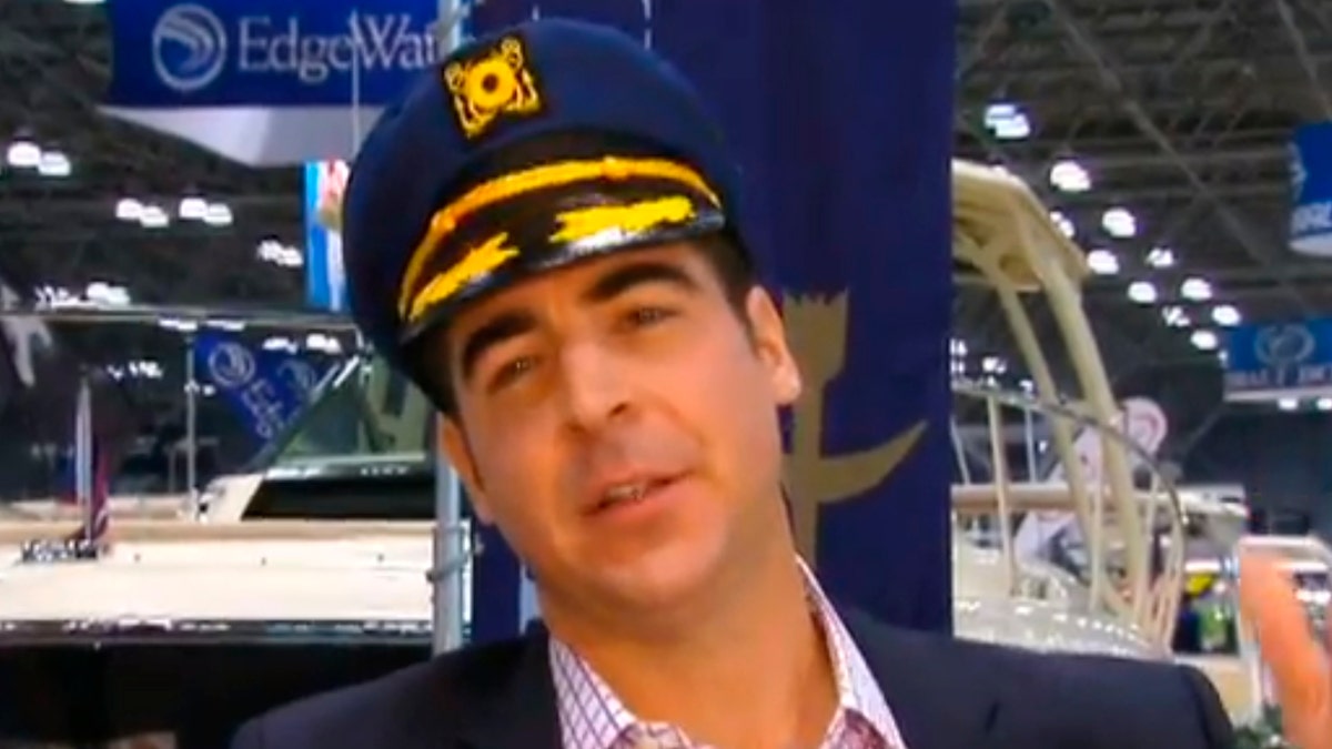 Oh captain, my captain: Jesse mingles with boat buyers at New York City’s Javits Center and finds out that money and a nice suit will often make people forget that you are wearing a silly hat.