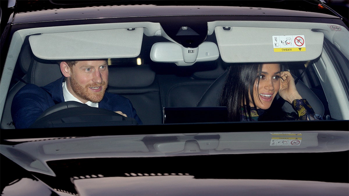 The Duke and Duchess of Sussex leaving the Queen's Christmas lunch at Buckingham Palace, London.