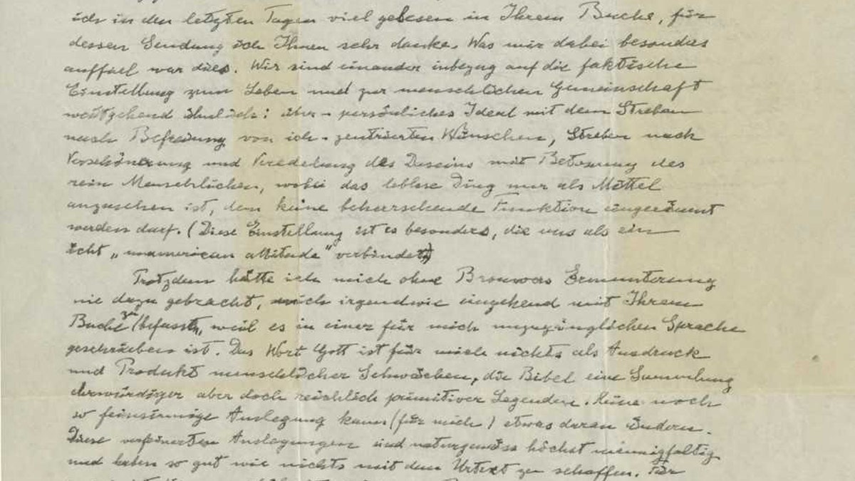 Einstein's Famous 'God' Letter Sells At Auction For Record-breaking ...