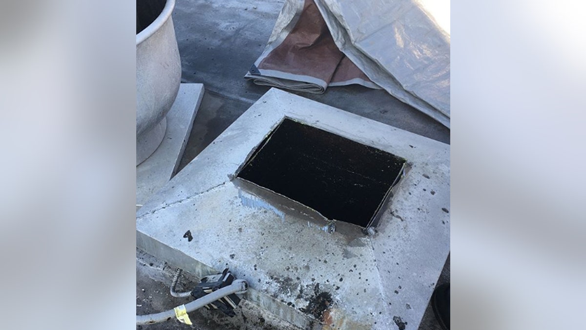 The suspected burglar told his rescuers he’d been in the small vent for two days.
