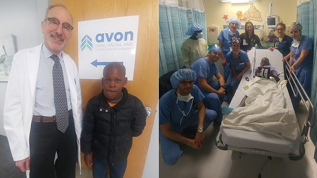 Dr. Stuart Lieblich of Avon Oral, Facial and Dental Implant Surgery did the surgery for "Little John" pro bono after seeing his photo on a trip to Haiti.