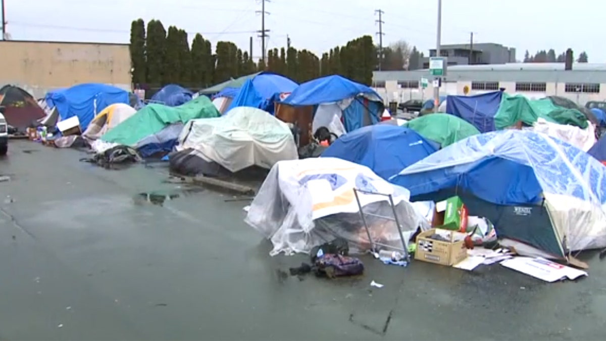 A planned city-sanctioned homeless encampment in Washington state has faced immediate backlash from a group of downtown business owners.
