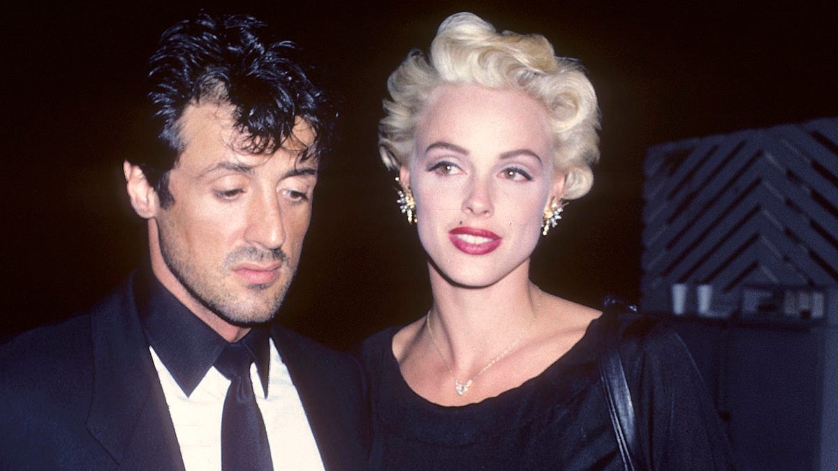 WEST HOLLYWOOD, CA - JUNE 4: Actor Sylvester Stallone and actress Brigitte Nielsen on June 4, 1986 dine at Spago in West Hollywood, California. (Photo by Ron Galella, Ltd./WireImage)