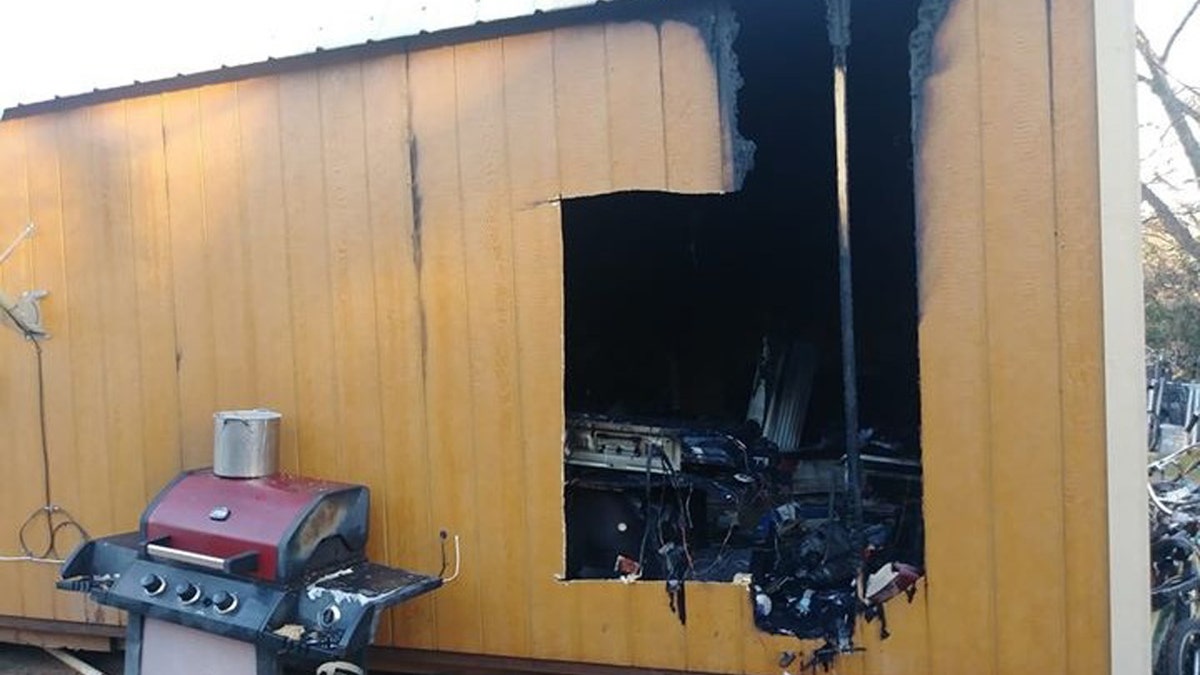 Charles House, of Tyler, Texas, woke up to his small house burning down Friday morning, but one thing remained unscathed.