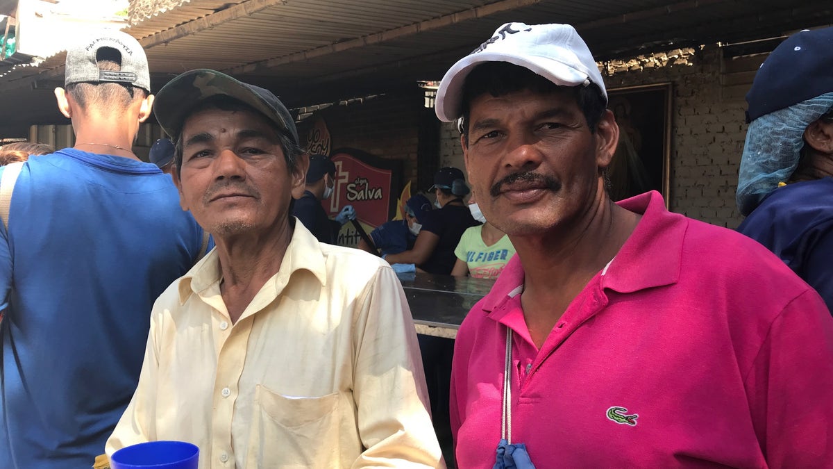 “Crimes are committed by police, a lot of the criminals are police themselves,” Saul Moros, 59, from the Venezuelan city of Valencia. (left) Luis Farias, 48, said gun violence was bad when guns were freely available – but became much worse after the so-called prohibition.