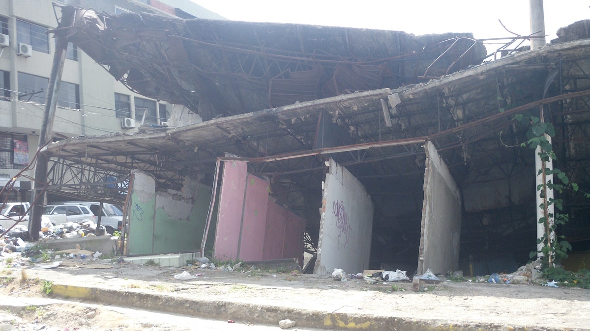 San Cristóbal, Venezuela. Much of the infrastructure has been looted and burned.