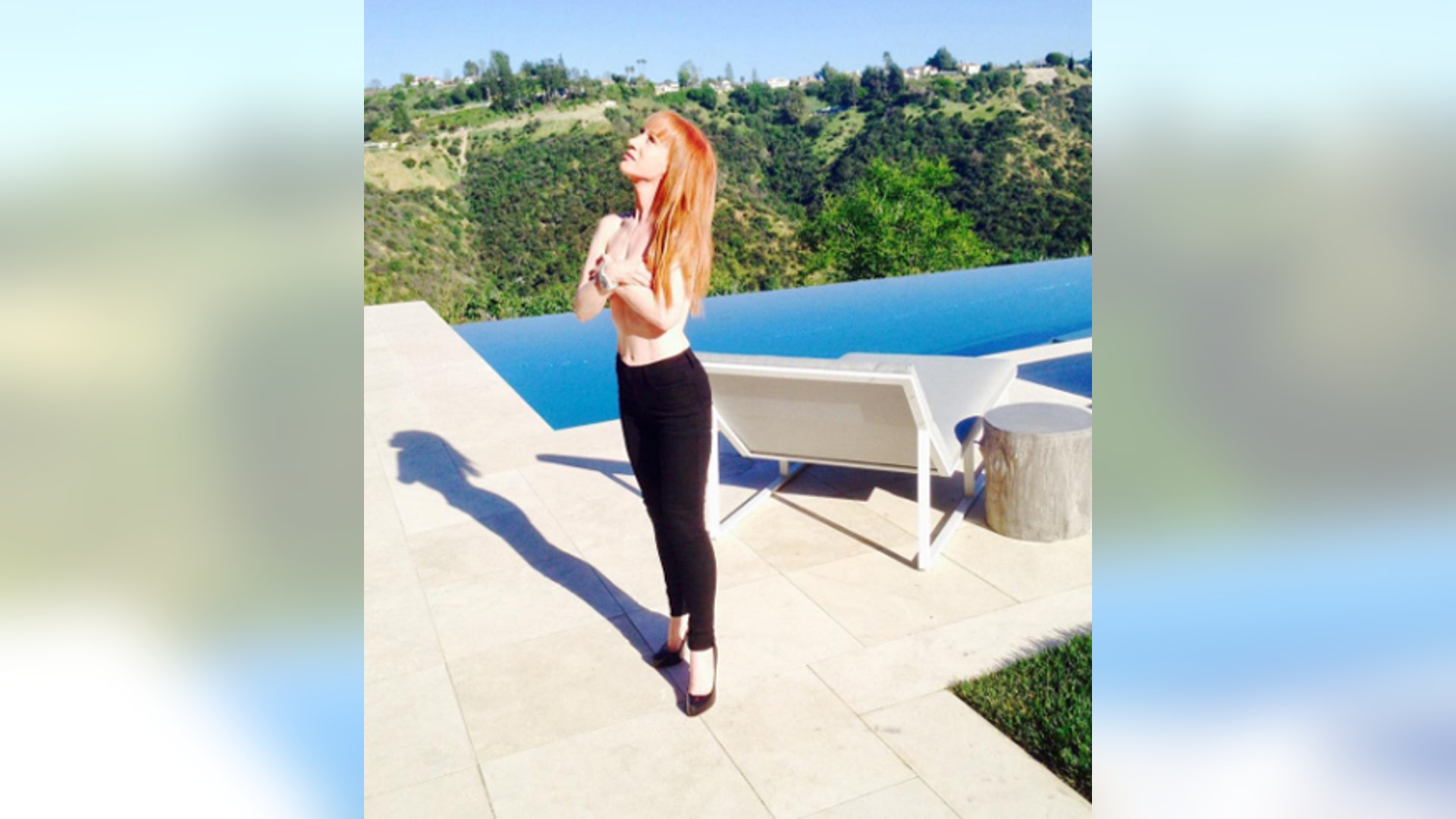 Kathy Griffin did her best to fit in with "the kids." She posted a topless photo of herself on social media saying, "I c the kidz doin these kinda pics, so…" Click here for more pics of the star on Hollywoodlife.com.