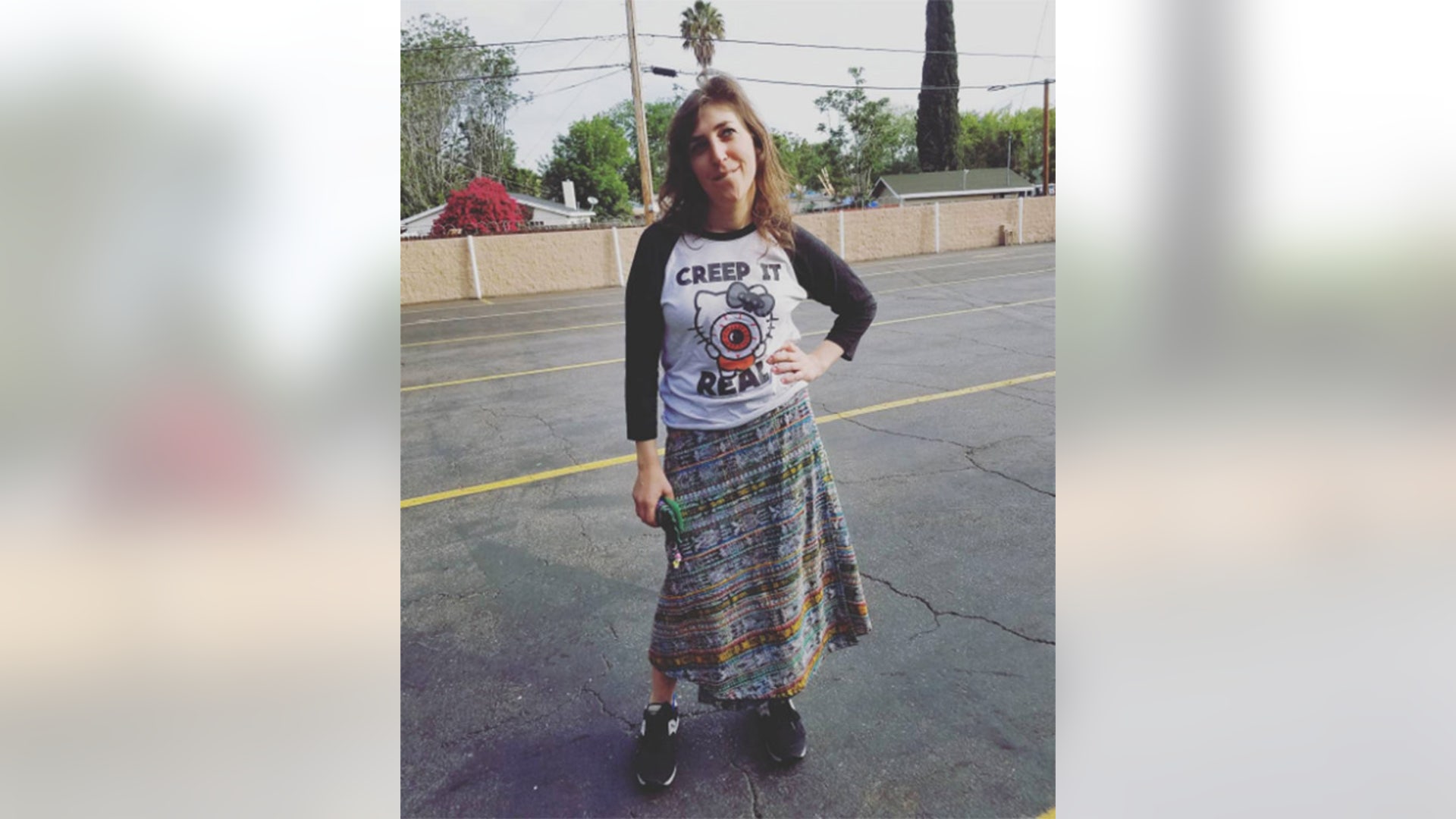 Mayim Bialik showed fans her casual look when not in front of cameras on Instagram. "This is what I look like on #hiatus," captioned the 41-year-old "Big Bang Theory" star. Visit HollywoodLife.com for more photos of Bialik.