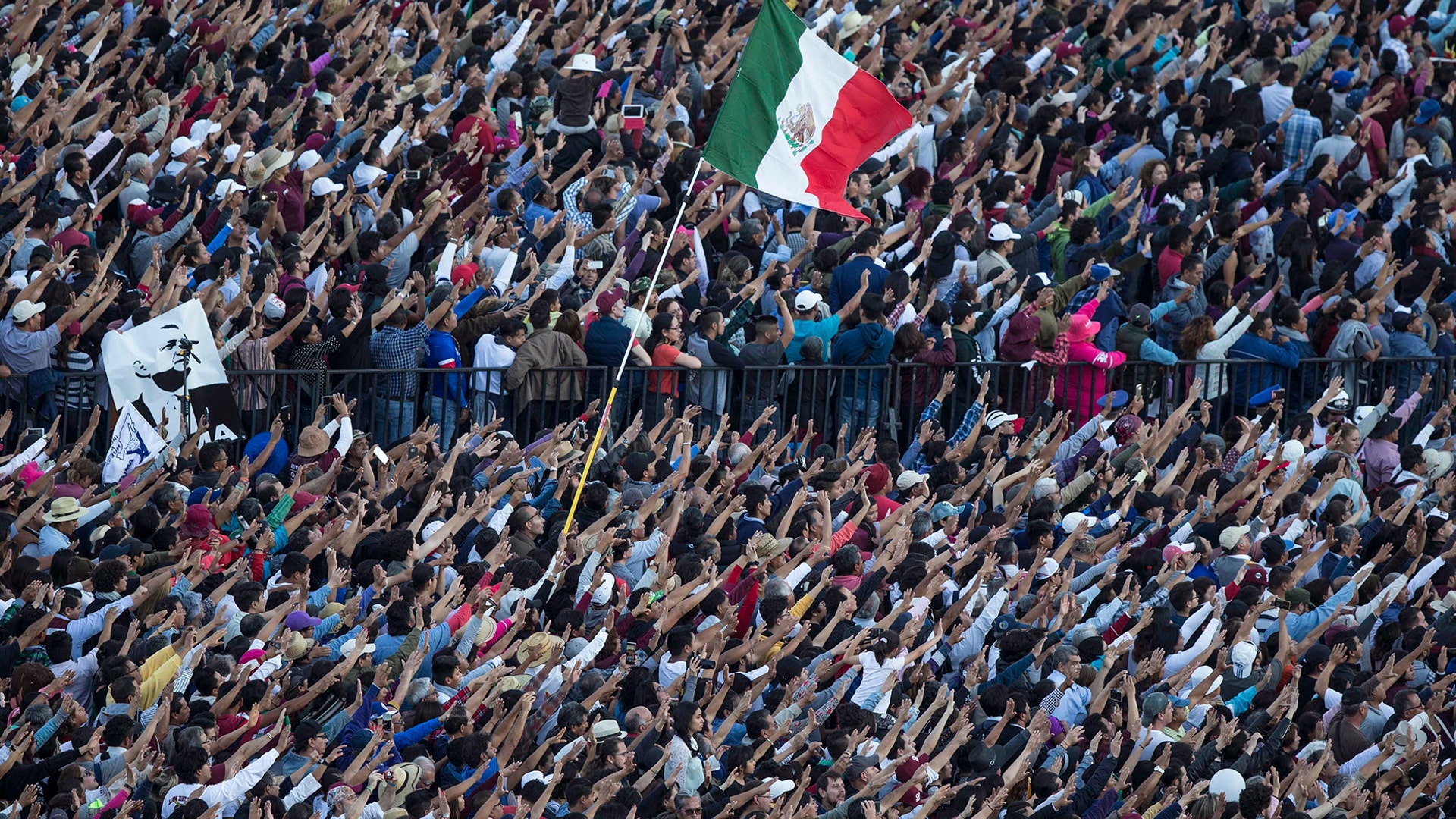 Celebrants take part in a traditional ceremony in which Mexico's newly sworn-in President Andres Manuel Lopez Obrador is formally anointed leader by indigenous groups, at the Zocalo, in Mexico City, Dec. 1, 2018. 