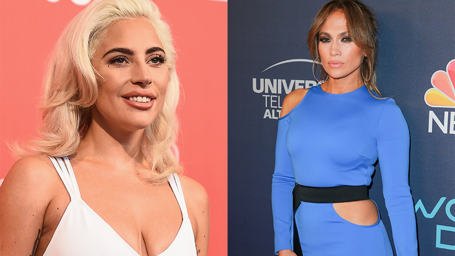 Jennifer Lopez (right) confirmed to Extra that she was originally in talks to do a remake of "A Star is Born" with Will Smith. However, the idea "never took off." The current film stars Lady Gaga (left) and Bradley Cooper.