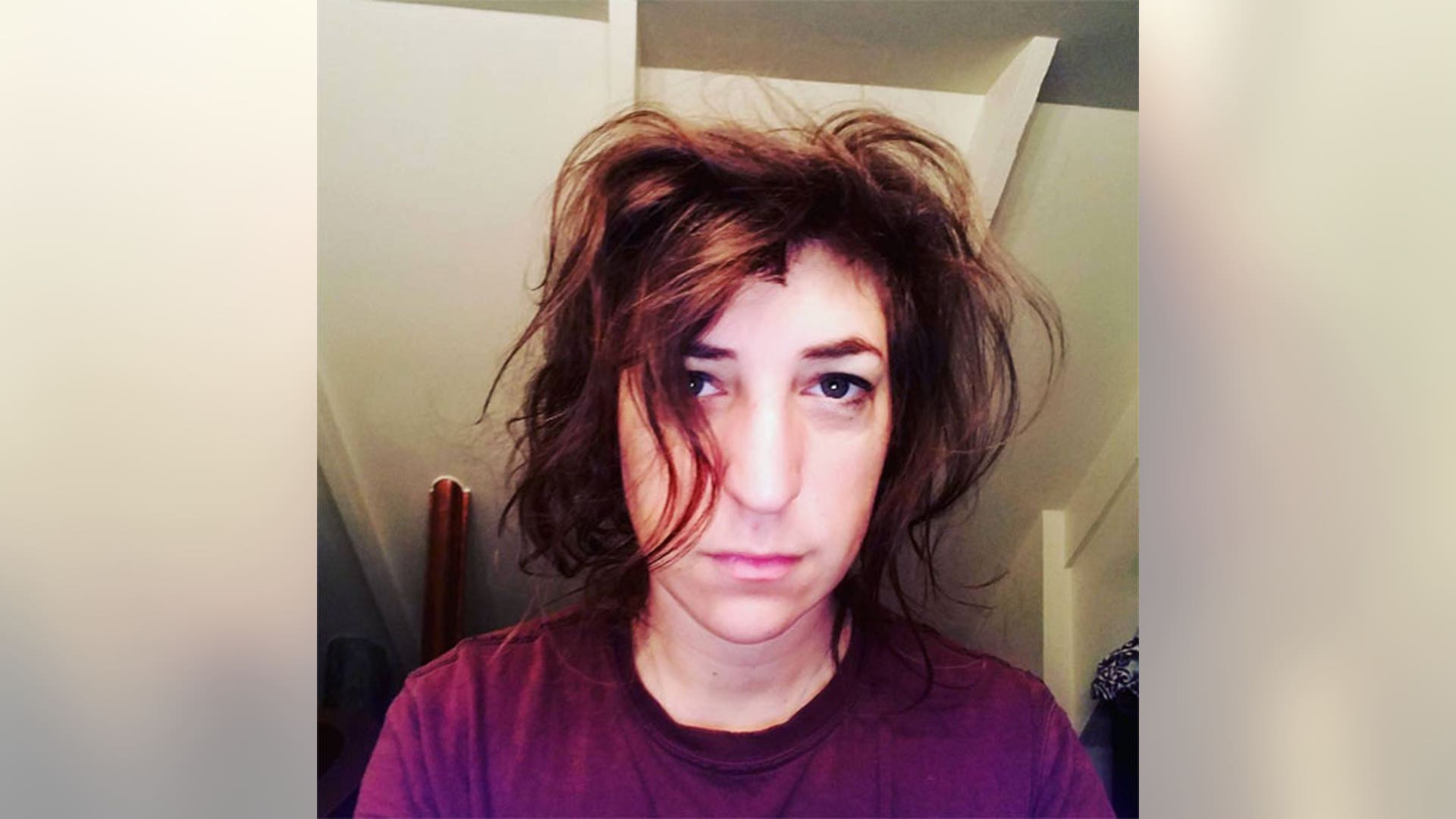 Mayim Bialik Instagrammed a selfie on Monday where she debuted her bed-head style. The 41-year-old "Big Bang Theory" actress made sure to tag actor Wil Wheaton where she wished him a good morning. Visit HollywoodLife.com for more photos of Bialik.