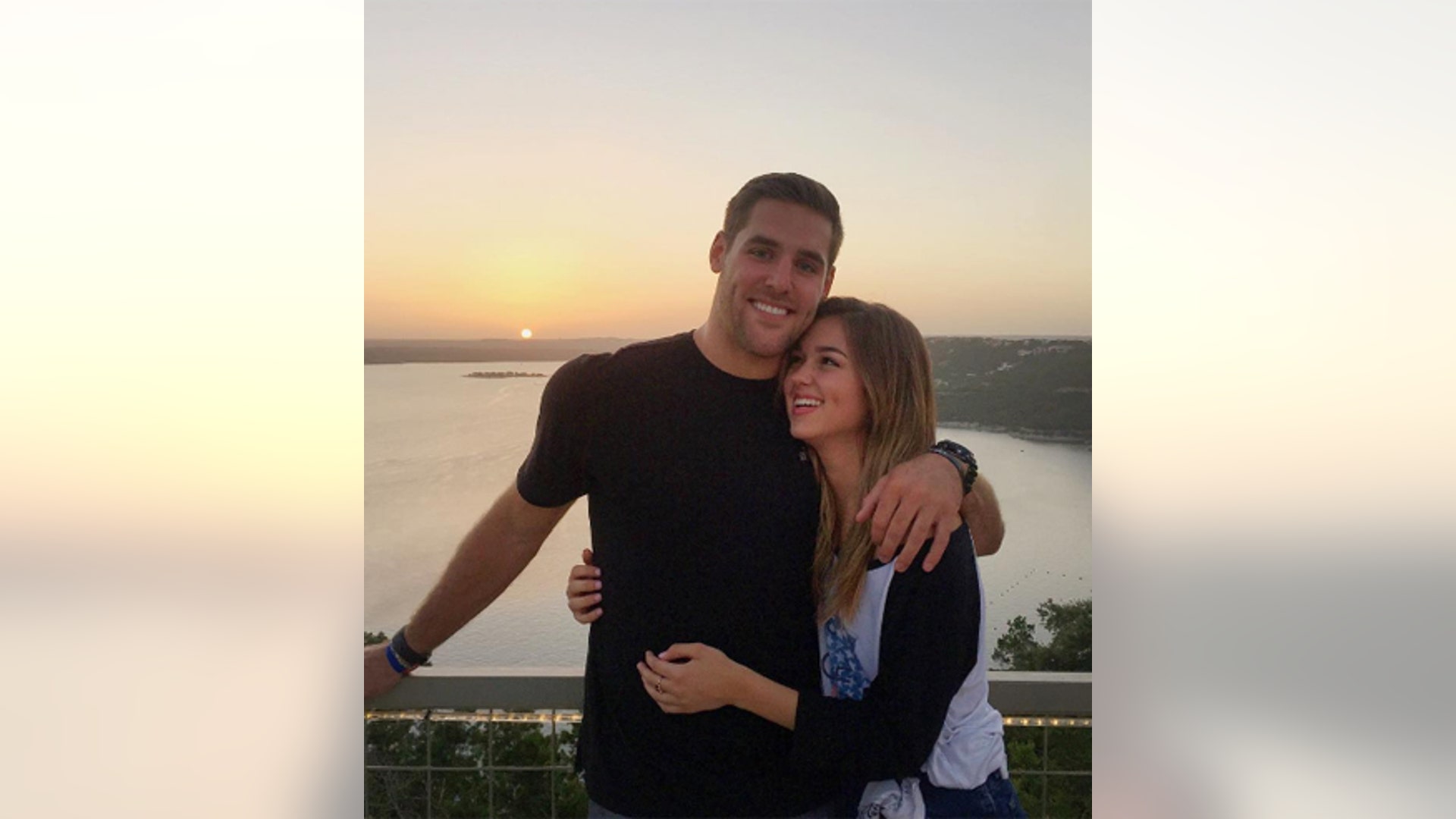 The "Duck Dynasty" star has been spotted with Texas A&amp;M quarterback Trevor Knight since her split from boyfriend of two years Blake Coward in March but she won't open up about her secret new beau. Her rep had "no comment" but we can't help but think the young stars are getting serious. Knight shared this romantic picture of the pair on Instagram saying, "Texas looks good on you." Click here for more pics on Hollywoodlife.com.