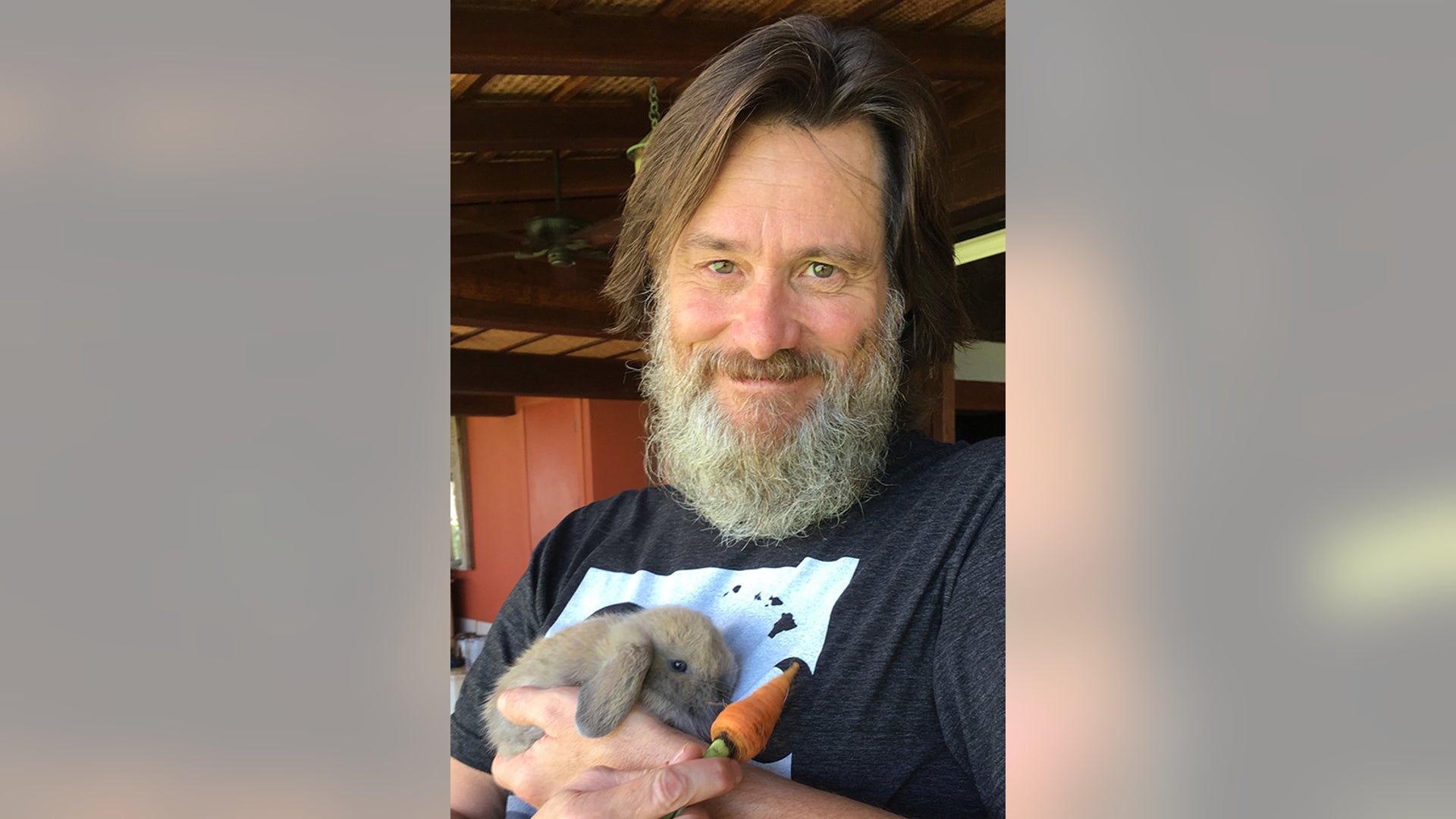 The actor shared an Easter selfie showing off a full beard and looking drastically different than fans are used to. Click here to read more about Carrey's look.