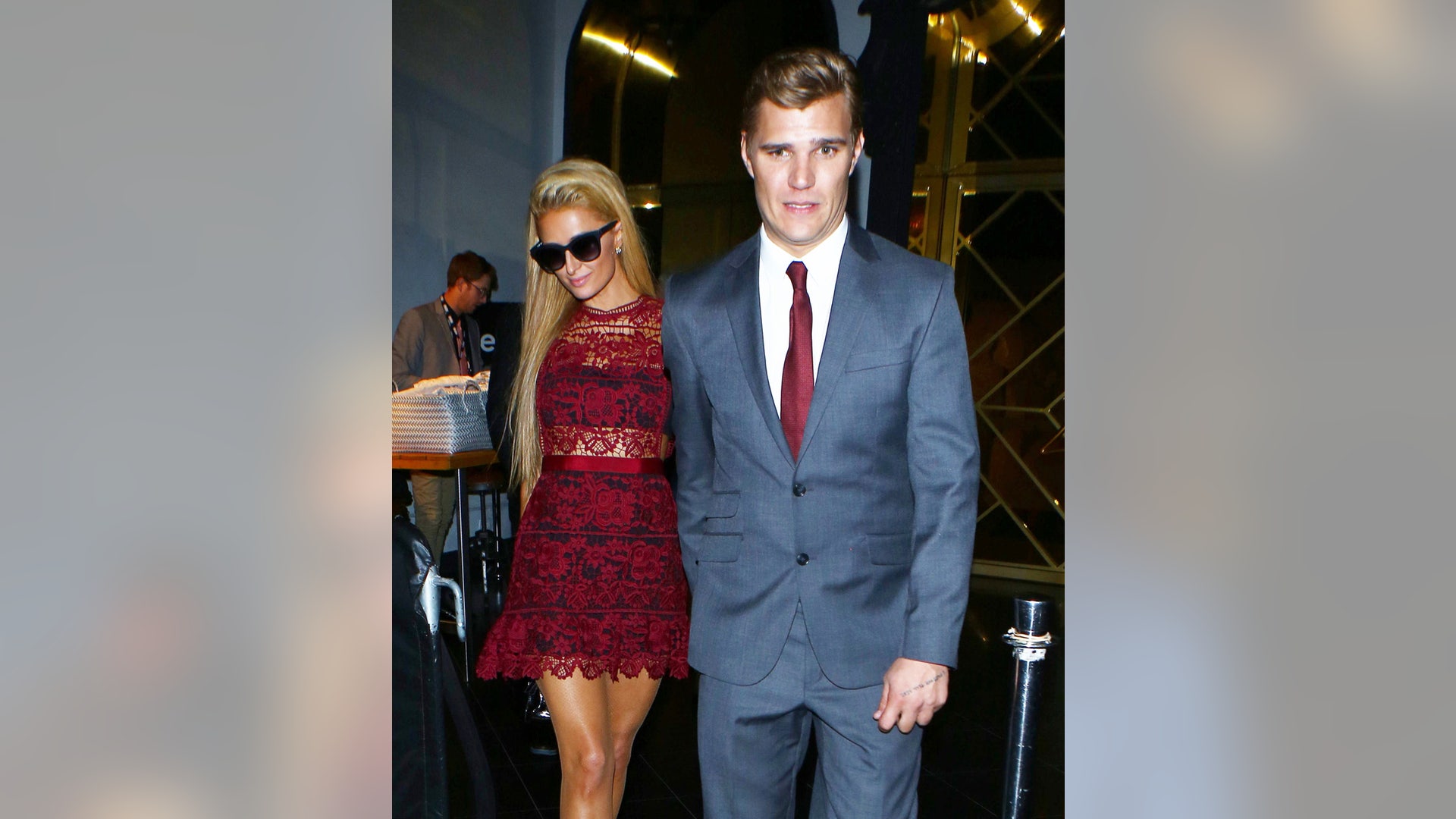 Hotel heiress Paris Hilton, 36, was spotted flaunting her boyfriend, actor/model Chris Zylka, 31, at the at the premiere of "The Leftovers" in Los Angeles. Click here for more pics of Hilton on X17online.com.