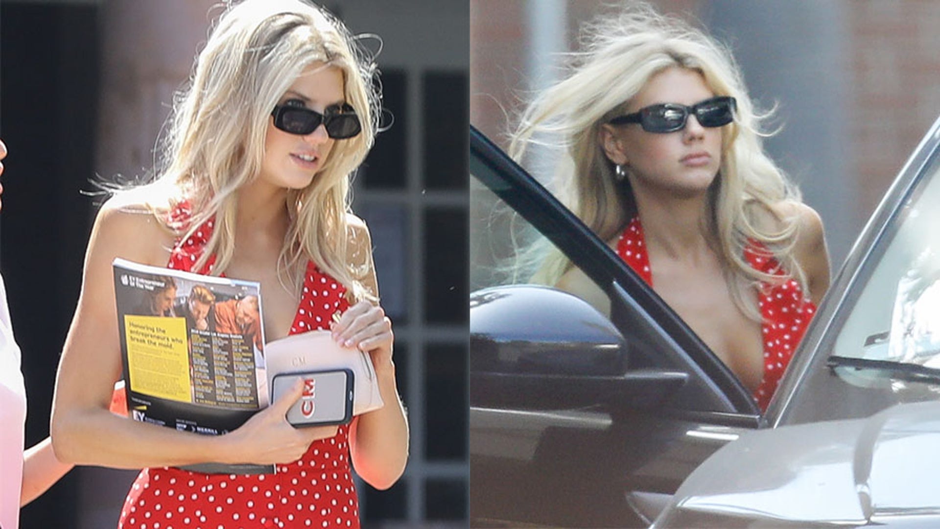 Carl's Jr. model and GUESS Girl Charlotte McKinney was seen spending time with friends while rocking a pinup-perfect look. For more photos of McKinney, visit X17online.com.