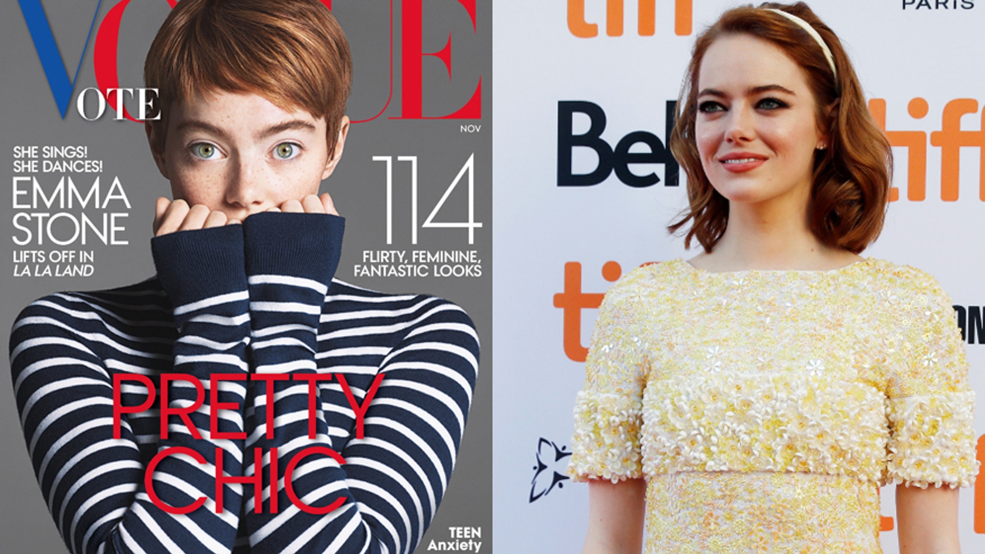 Emma Stone looked completely different on the cover of Vogue's November 2016 issue.