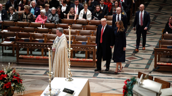 The Latest: Trumps attend services at National Cathedral