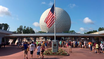 Buzzy, a retired robot at Disney World, has hands and clothing stolen