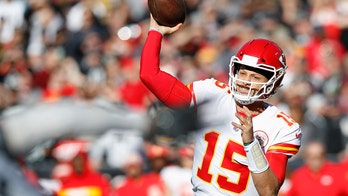 Kansas City Chiefs' Patrick Mahomes launches football out of Arrowhead Stadium