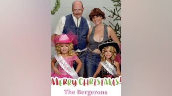 Family famous for cringeworthy Christmas cards pose for 16th one