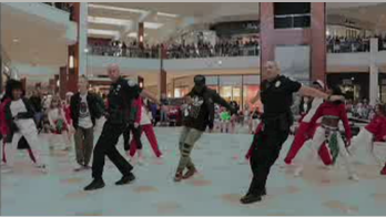 Florida police officers bust a move with flash mob at mall