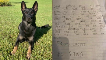 Police dog's death during mall shooting inspires Florida boy to pen letter of condolence to sheriff's deputy