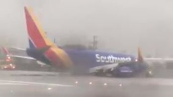 Southwest Airlines flight rolls off runway at California airport