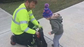 Two-year-old who loves garbage trucks gets surprise swag from trashman