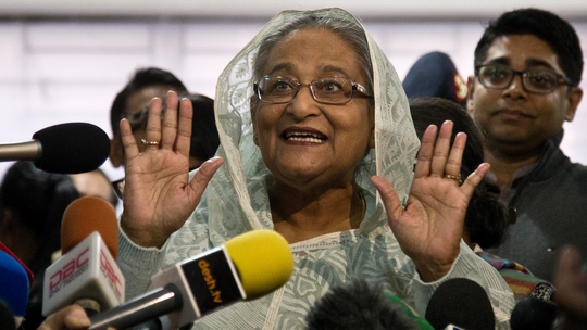 Election official says Bangladesh's ruling alliance won vote