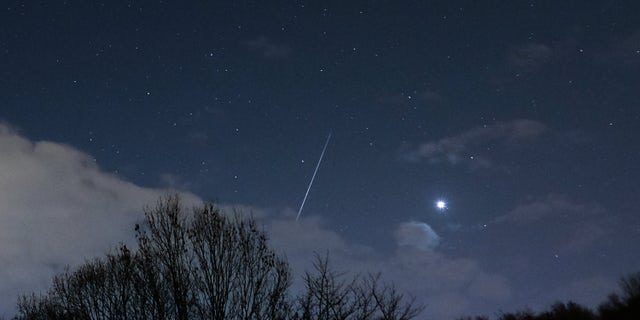 The Geminid meteor shower lit up the sky over Saltburn By The Sea, United Kingdom, on Dec. 14, 2018.