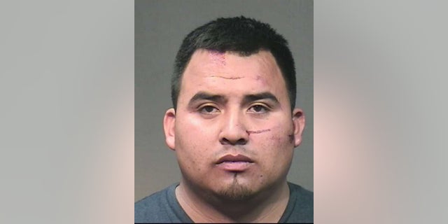 Cesar Collazo, 23, is charged in connection with a crash that injured two police officers, Houston police say.