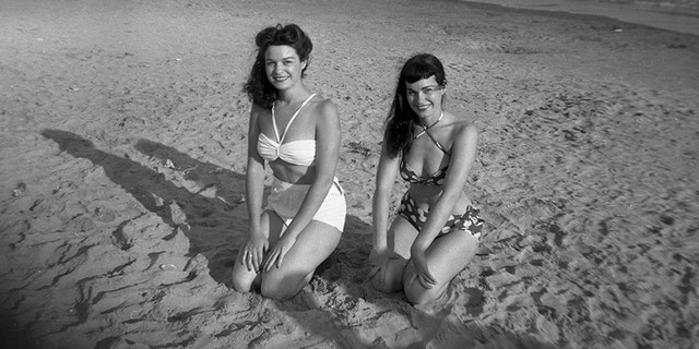 Goldie (left) and her sister Bettie in 1951.