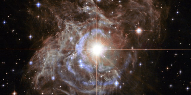 This Hubble image shows RS Puppis, a type of variable star known as a Cepheid variable. (NASA)
