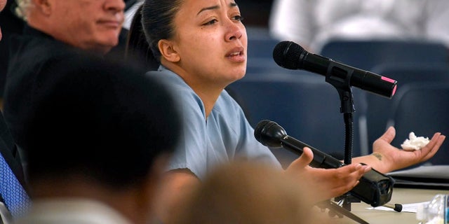 Cyntoia Brown appearing in court during her clemency hearing at the Tennessee Prison for Women in Nashville, Tenn.