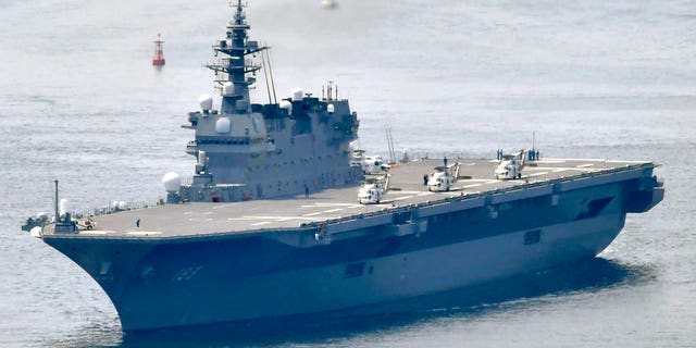 FILE: Japanese Maritime Self-Defense Force’s helicopter carrier Izumo.