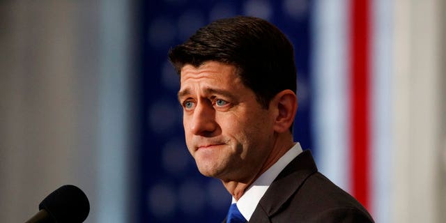Former House Speaker Paul Ryan said Kevin McCarthy is "the right man for the job." (AP Photo/Carolyn Kaster)