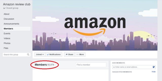 A screenshot of a Facebook group where Amazon reviews are bought and sold. Membership in this particular group stands at more than 82,000 as of December 13, 2018. While the practice is prohibited by both Facebook and Amazon, one victim tells Fox News that the current safeguards at both companies have done little to protect their bottom line. (Facebook/Fox News)
