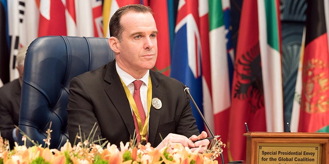U.S. envoy to the coalition against Islamic State Brett McGurk attends the Kuwait International Conference for Reconstruction of Iraq, in Bayan, Kuwait February 13, 2018. REUTERS/Stephanie McGehee - RC1F82970110