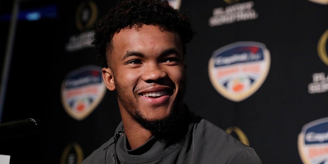 Oklahoma quarterback Kyler Murray speaks during an NCAA college football media day on Thursday, Dec. 27, 2018, in Miami Gardens, Fla. Alabama plays Oklahoma in the Orange Bowl on Dec. 29.