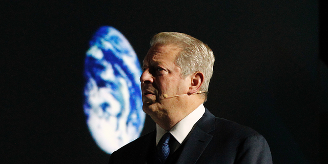 Al Gore menyampaikan pidato di KTT iklim PBB di Polandia pada 12 Desember 2018.