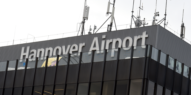 FILE -- In this Oct. 20, 2014 file photo a building of the Hannover airport is pictured in Hannover, Germany. Flights have been suspended at Hannover airport in central Germany after a man tried to drive onto the facility’s apron. News agency dpa reported that federal police said the man, who was in a Polish-registered car, was detained on Saturday afternoon. (Holger Hollemann/dpa via AP, file)