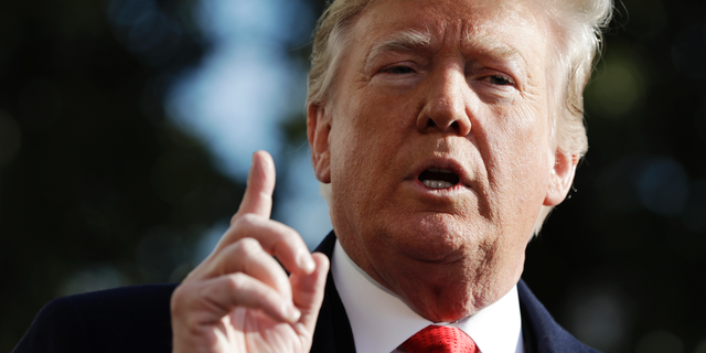 FILE -- President Donald Trump talks with reporters before traveling to the G20 Summit in Buenos Aires, on the South Lawn of the White House, in Washington. (AP Photo/Evan Vucci, File)