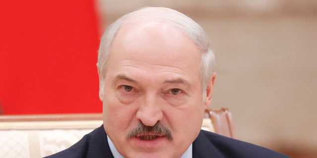 Belarusian President Alexander Lukashenko speaks during a news conference in Minsk, Belarus, Friday, Dec. 14, 2018. (Vasily Fedosenko/Pool Photo via AP)