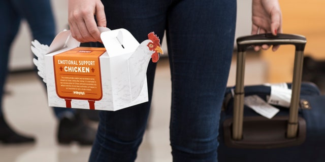 Passengers may get an emotional support chicken carrier starting Tuesday.